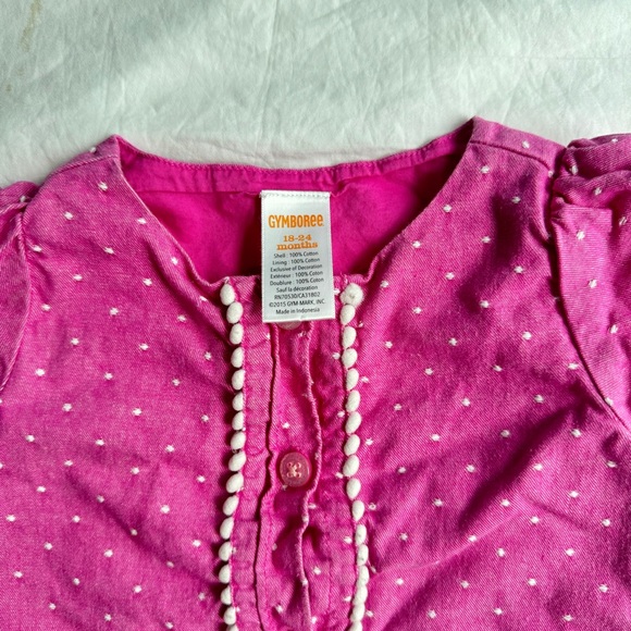 GYMBOREE kids pink with white polka dots SIZE 18-24m - Picture 4 of 7
